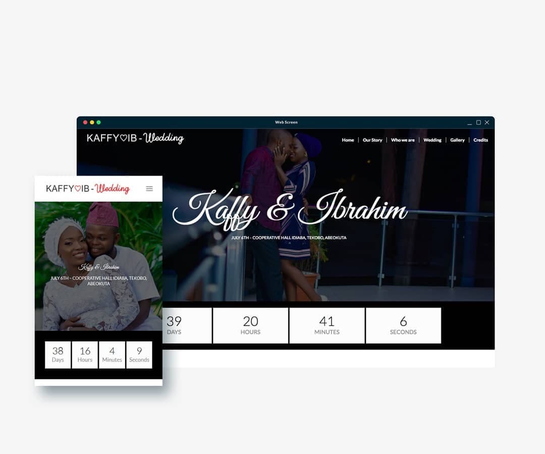 Kaffy & Ibrahim wedding website